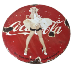 Vintage Coca Cola Porcelain Sign – Beverage Gas Pump Bottling Service Soda Sign - Image 2