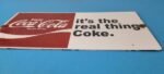 Vintage Coca Cola Porcelain Sign – Coke Soda Bottles Gas Pump Service Sign - Image 11