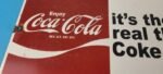Vintage Coca Cola Porcelain Sign – Coke Soda Bottles Gas Pump Service Sign - Image 3