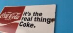 Vintage Coca Cola Porcelain Sign – Coke Soda Bottles Gas Pump Service Sign - Image 8