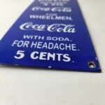 Vintage Coca Cola Porcelain Sign – Drink Soda Bottles Gas Pump Service Sign - Image 10