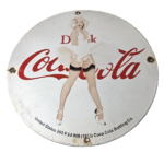 Vintage Coca Cola Porcelain Sign – Gas Pump Bottling Service Soda Beverage Sign - Image 2