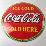 Vintage Coca Cola Porcelain Sign – Ice Cold Soda Bottles Gas Sign - Image 15
