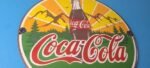 Vintage Coca Cola Porcelain Sign – Shop Soda Bottles Gas Pump Service Sign - Image 4