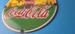 Vintage Coca Cola Porcelain Sign – Shop Soda Bottles Gas Pump Service Sign - Image 6
