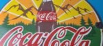 Vintage Coca Cola Porcelain Sign – Shop Soda Bottles Gas Pump Service Sign - Image 3