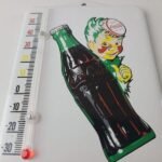 Vintage Coca Cola Porcelain Sign – Soda Gas Pump Ad Thermometer Sign - Image 10