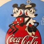 Vintage Coca Cola Sign – Mickey Mouse Refreshing Soda Gas Porcelain Disney Sign - Image 3