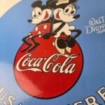 Vintage Coca Cola Sign – Mickey Mouse Refreshing Soda Gas Porcelain Disney Sign - Image 4