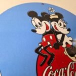 Vintage Coca Cola Sign – Mickey Mouse Refreshing Soda Gas Porcelain Disney Sign - Image 5