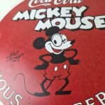 Vintage Coca Cola Sign – Refreshing Soda Mickey Mouse Gas Porcelain Disney Sign - Image 4