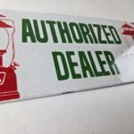 Vintage Coleman Sales Sign – Gas Auto Dealer Garage Shop Porcelain Sign - Image 11