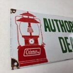 Vintage Coleman Sales Sign – Gas Auto Dealer Garage Shop Porcelain Sign - Image 5