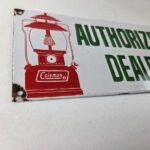 Vintage Coleman Sales Sign – Gas Auto Dealer Garage Shop Porcelain Sign - Image 6