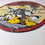 Vintage Colt Fire Arms Sign – Donald Duck Revolvers Pistols Guns Gas Pump Sign - Image 10