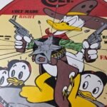 Vintage Colt Fire Arms Sign – Donald Duck Revolvers Pistols Guns Gas Pump Sign - Image 4