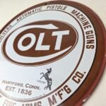 Vintage Colt Firearms Sign – Porcelain Pistols Guns Ammo Gas Service Pump Sign - Image 13