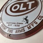 Vintage Colt Firearms Sign – Porcelain Pistols Guns Ammo Gas Service Pump Sign - Image 14