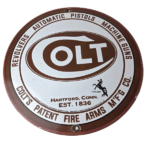 Vintage Colt Firearms Sign – Porcelain Pistols Guns Ammo Gas Service Pump Sign - Image 2