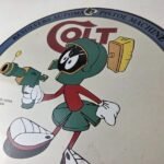 Vintage Colt Porcelain Sign – Marvin the Martian Ray Gun Colt Sign - Image 12