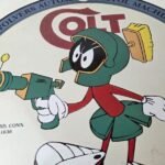 Vintage Colt Porcelain Sign – Marvin the Martian Ray Gun Colt Sign - Image 3
