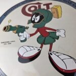Vintage Colt Porcelain Sign – Marvin the Martian Ray Gun Colt Sign - Image 4