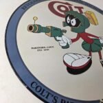 Vintage Colt Porcelain Sign – Marvin the Martian Ray Gun Colt Sign - Image 6