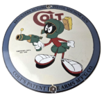 Vintage Colt Porcelain Sign – Marvin the Martian Ray Gun Colt Sign - Image 2