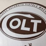 Vintage Colt Revolvers Sign – Porcelain Pistols Guns Ammo Gas Service Pump Sign - Image 12