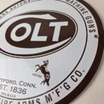 Vintage Colt Revolvers Sign – Porcelain Pistols Guns Ammo Gas Service Pump Sign - Image 13