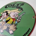 Vintage Colt Sign – Firearm Porcelain Gas Pump Man Cave Collection Ad Store Sign - Image 13