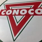 Vintage Conoco Gasoline Sign – Porcelain Gas Pump Oil Drum Sign - Image 4