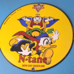 Vintage Conoco Gasoline Sign – Porcelain Metal Gas Station Motorcycle Ducks Sign