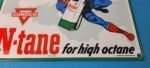Vintage Conoco Gasoline Sign – Superman Comics Porcelain Gas Pump Sign - Image 12