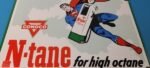 Vintage Conoco Gasoline Sign – Superman Comics Porcelain Gas Pump Sign - Image 4
