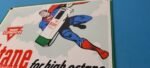 Vintage Conoco Gasoline Sign – Superman Comics Porcelain Gas Pump Sign - Image 9