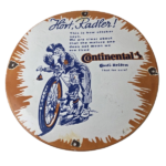 Vintage Continental Porcelain Sign – Auto Car & Bike Tires Gas Pump Sign - Image 2