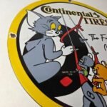 Vintage Continental Porcelain Sign – Auto Car Tires Gas Pump Sign - Image 6