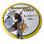 Vintage Continental Porcelain Sign – Auto Car Tires Gas Pump Sign - Image 2