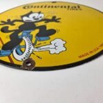 Vintage Continental Tires Sign – Porcelain Service Mechanic Felix Gas Pump Sign - Image 11