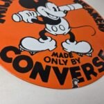 Vintage Converse Shoes – Mickey Mouse Porcelain Gas Pump Service Station Sign - Image 11