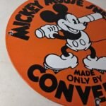 Vintage Converse Shoes – Mickey Mouse Porcelain Gas Pump Service Station Sign - Image 6