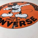 Vintage Converse Shoes – Mickey Mouse Porcelain Gas Pump Service Station Sign - Image 10