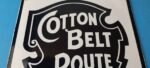 Vintage Cotton Belt Route Railroad Sign – Trains Railway Porcelain Gas Pump Sign - Image 3