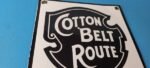 Vintage Cotton Belt Route Railroad Sign – Trains Railway Porcelain Gas Pump Sign - Image 6