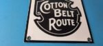 Vintage Cotton Belt Route Railroad Sign – Trains Railway Porcelain Gas Pump Sign - Image 7