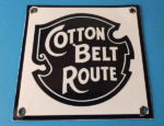 Vintage Cotton Belt Route Railroad Sign – Trains Railway Porcelain Gas Pump Sign - Image 2
