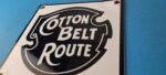 Vintage Cotton Belt Route Railroad Sign – Trains Railway Porcelain Gas Pump Sign - Image 9