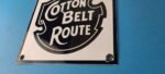 Vintage Cotton Belt Route Railroad Sign – Trains Railway Porcelain Gas Pump Sign - Image 10