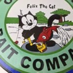 Vintage Creek Chub Bait Caster Sign – Gas Pump Felix Fishing Porcelain Pump Sign - Image 3